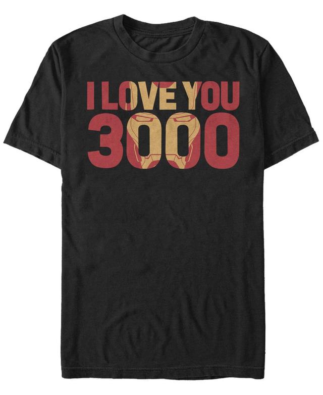 Marvel Mens Avengers Endgame I Love You 3000 Iron Man, Short Sleeve T-shirt Product Image