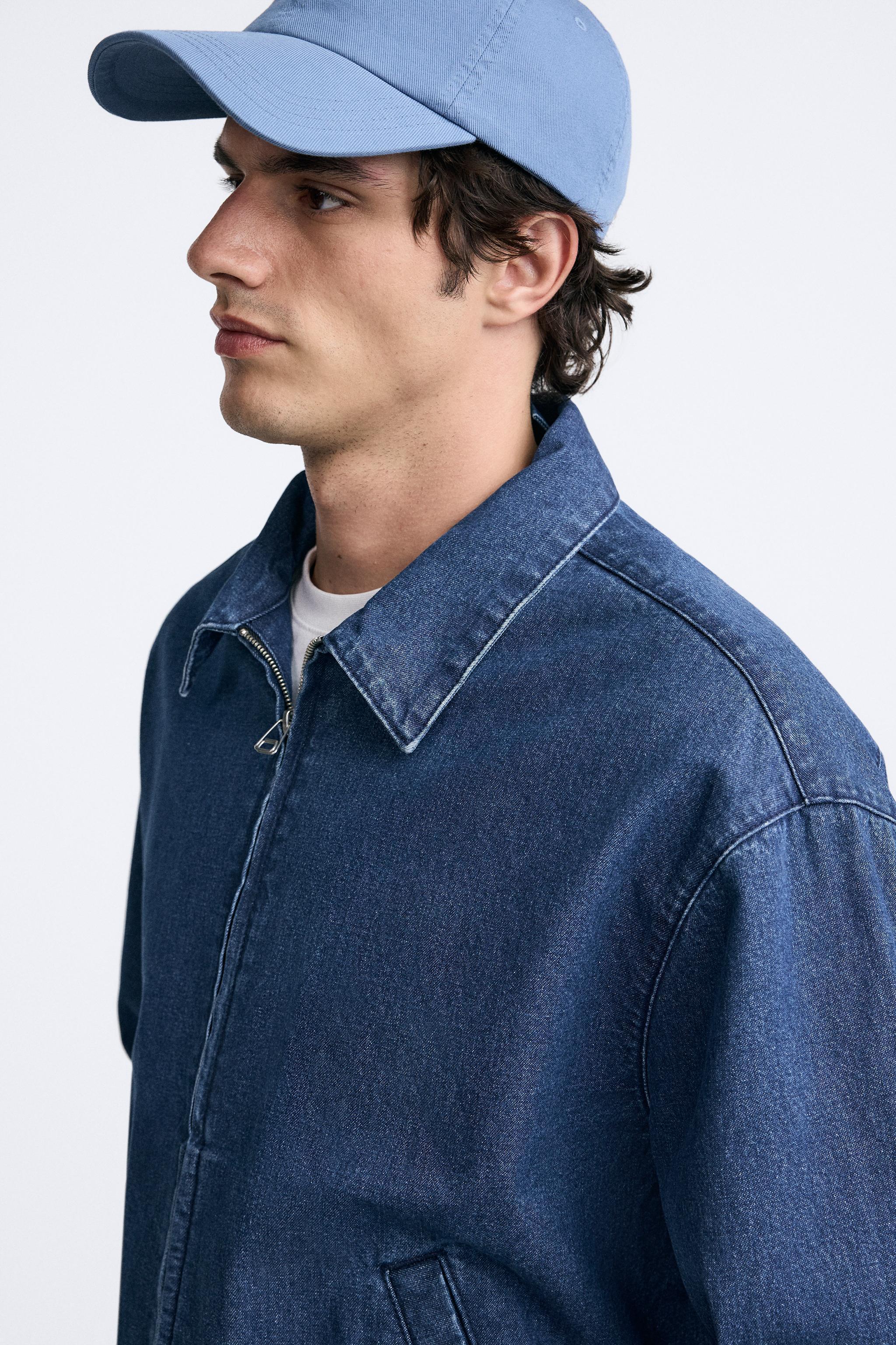 ZIPPERED DENIM JACKET Product Image