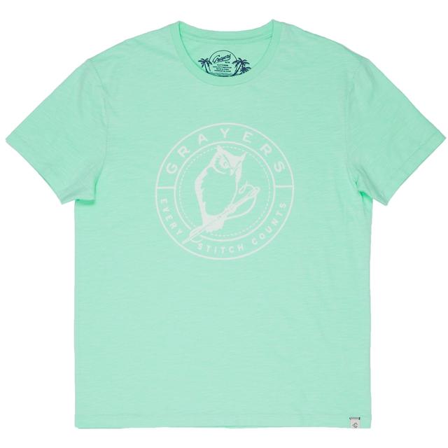 Owl Print Tee - Seafoam Product Image