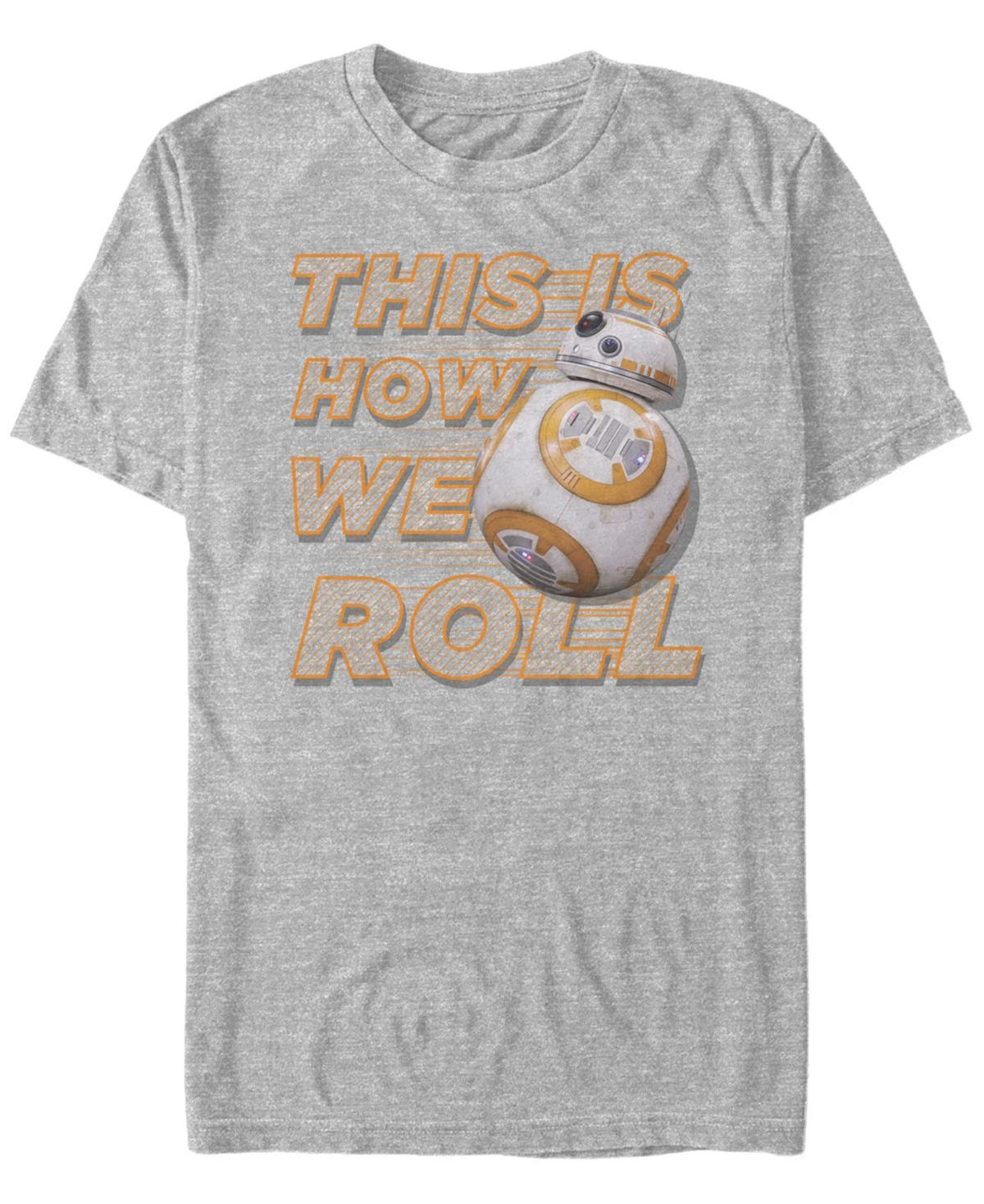 Mens Star Wars BB-8 This Is How We Roll Tee Athletic Grey Product Image