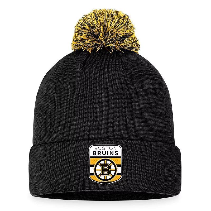 Mens Fanatics Branded Boston Bruins 2023 NHL Draft Cuffed Knit Hat with Pom Product Image