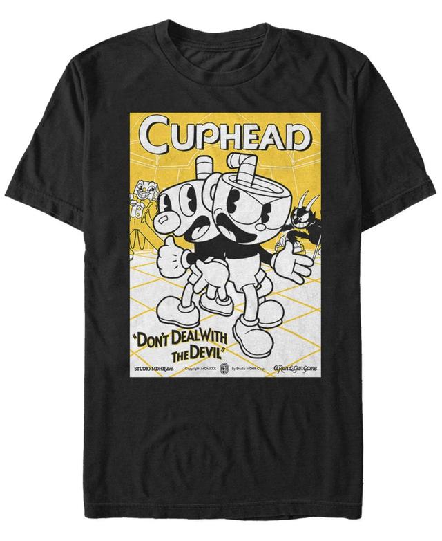 Mens Cuphead Dont Deal With The Devil Vintage Group Poster Tee Product Image