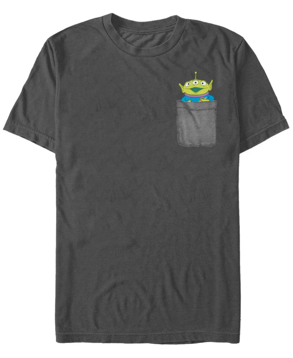 Mens Disney / Pixar Toy Story Alien Pocket Tee Grey Product Image