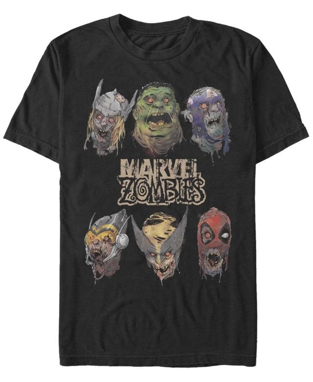 Mens Marvel Zombies Group Shot Zombie Heads Graphic Tee Product Image