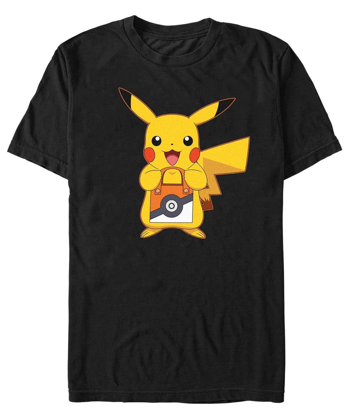 Big & Tall Pokemon Pikachu Treat Pokeball Bag Tee, Mens Product Image