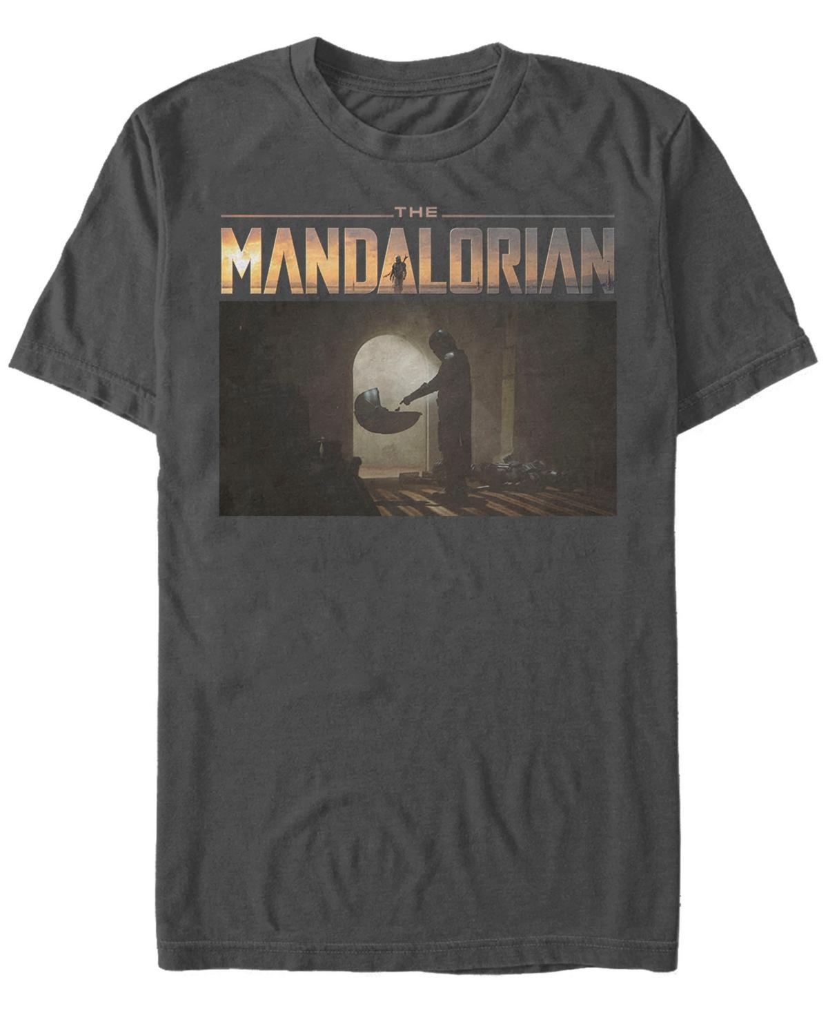 Mens Star Wars The Mandalorian The First Meeting Poster Tee Grey Product Image