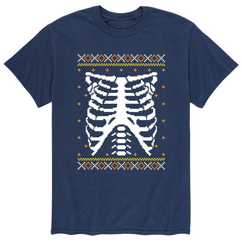 Mens Skeleton Chest Ugly Tee Black Product Image