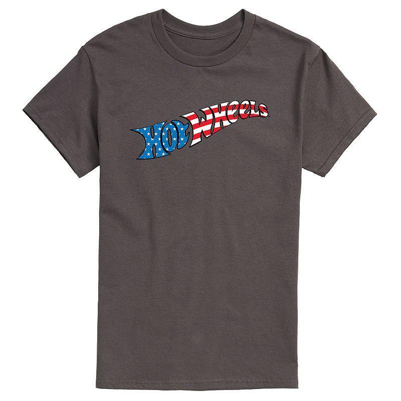 Mens Hot Wheels Flag Tee Grey Product Image