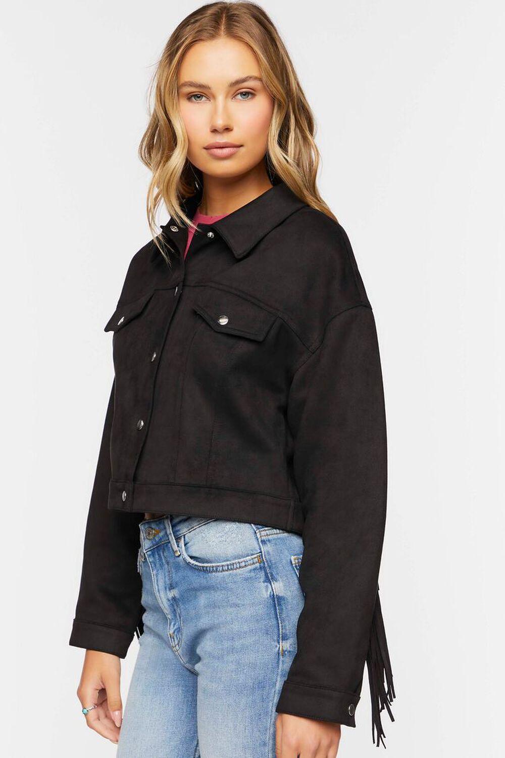 Faux Suede Fringe Jacket | Forever 21 Product Image