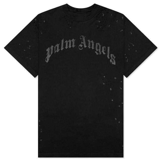 Glittered Logo Classic Tee - Black/Black Male Product Image