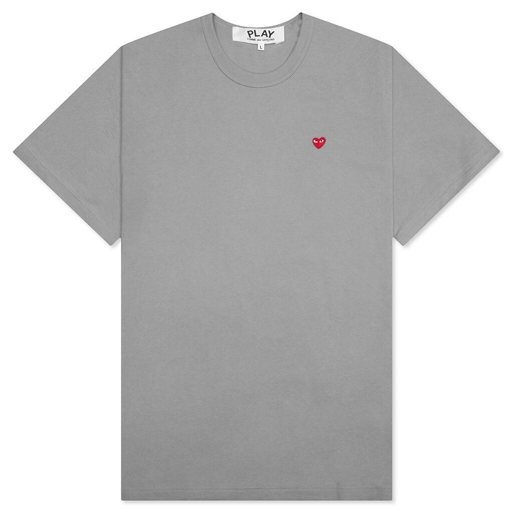 Small Red Heart T-Shirt - Grey Male Product Image