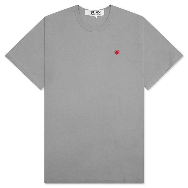 Small Red Heart T-Shirt - Grey Male Product Image