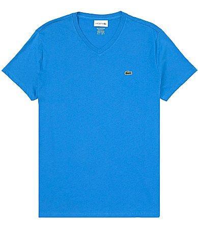 Lacoste Pima Cotton Short Sleeve V-Neck T Product Image