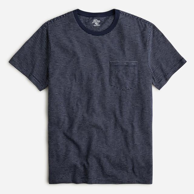 Slub jersey pocket T-shirt in stripe Product Image