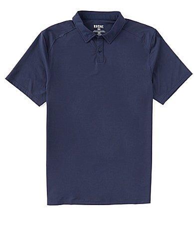 RHONE Delta Pique Solid Short Sleeve Polo Shirt Product Image