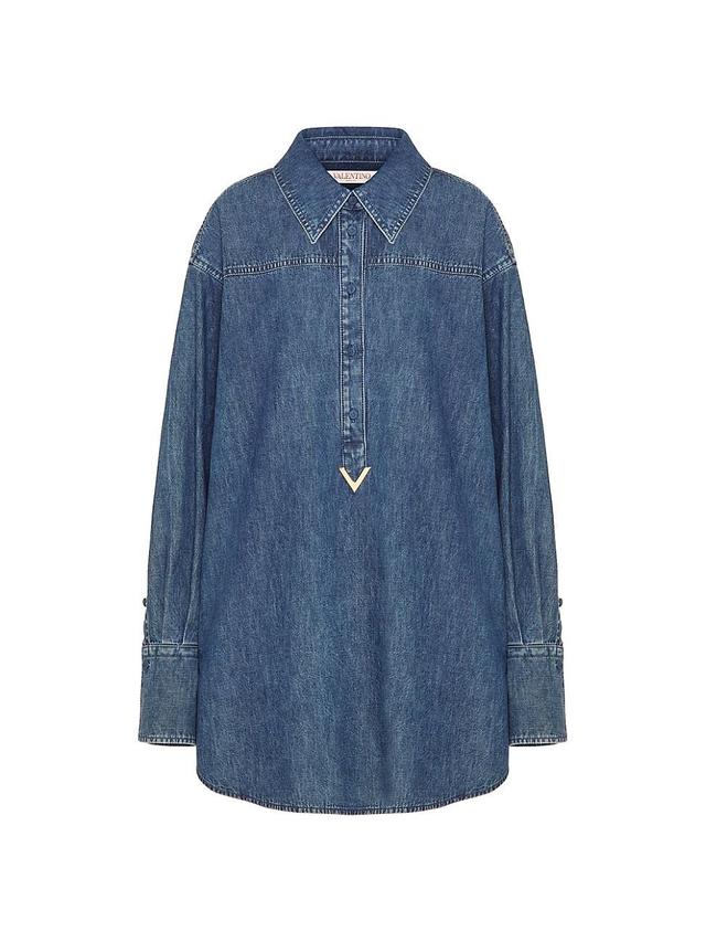 Womens Chambray Denim Dress Product Image