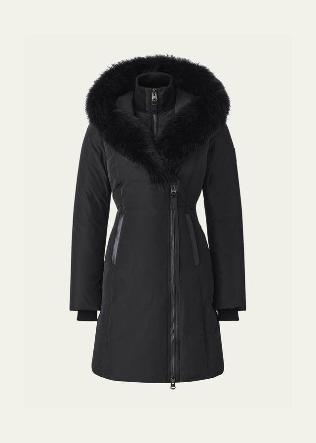 Mackage Kay Water Resistant Down Coat with Genuine Shearling Trim Product Image