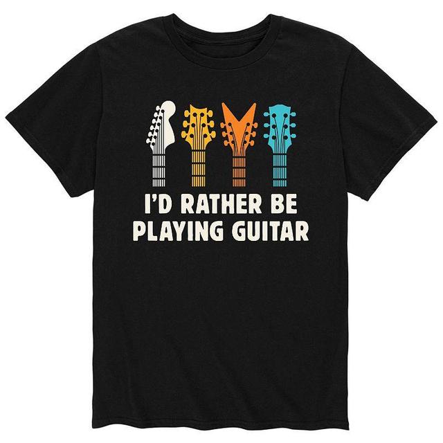 Mens Id Rather Be Playing Guitar Tee Product Image