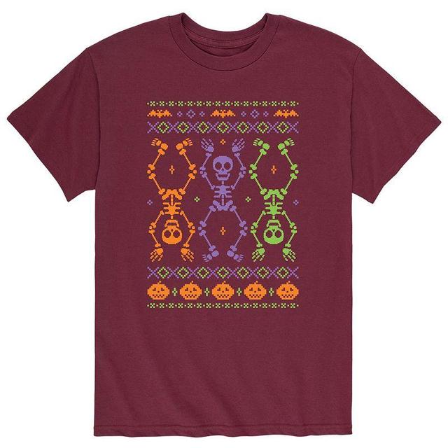 Mens Skeleton Ugly Sweater Tee Product Image