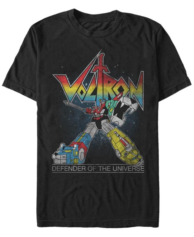 Voltron: Defender of the Universe Mens Retro Rainbow Defender Of The Universe Short Sleeve T-Shirt Product Image