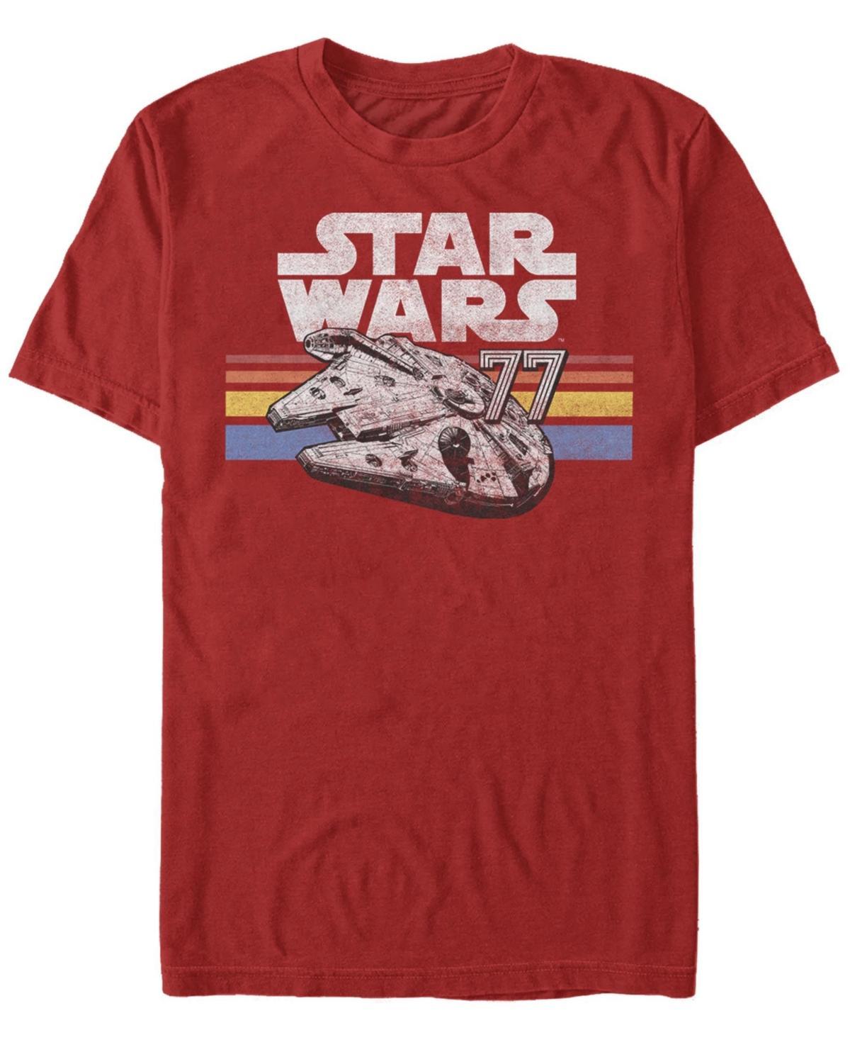 Mens Star Wars Millennium Falcon 77 Retro Lines Logo Tee Grey Product Image