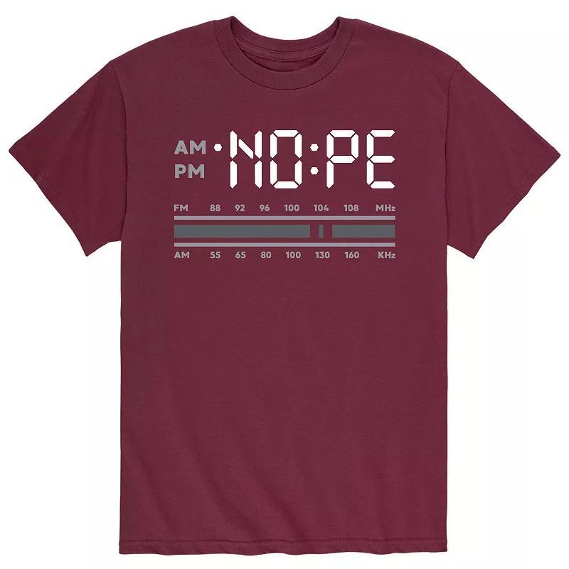 Mens Nope Tee Red Overfl Product Image