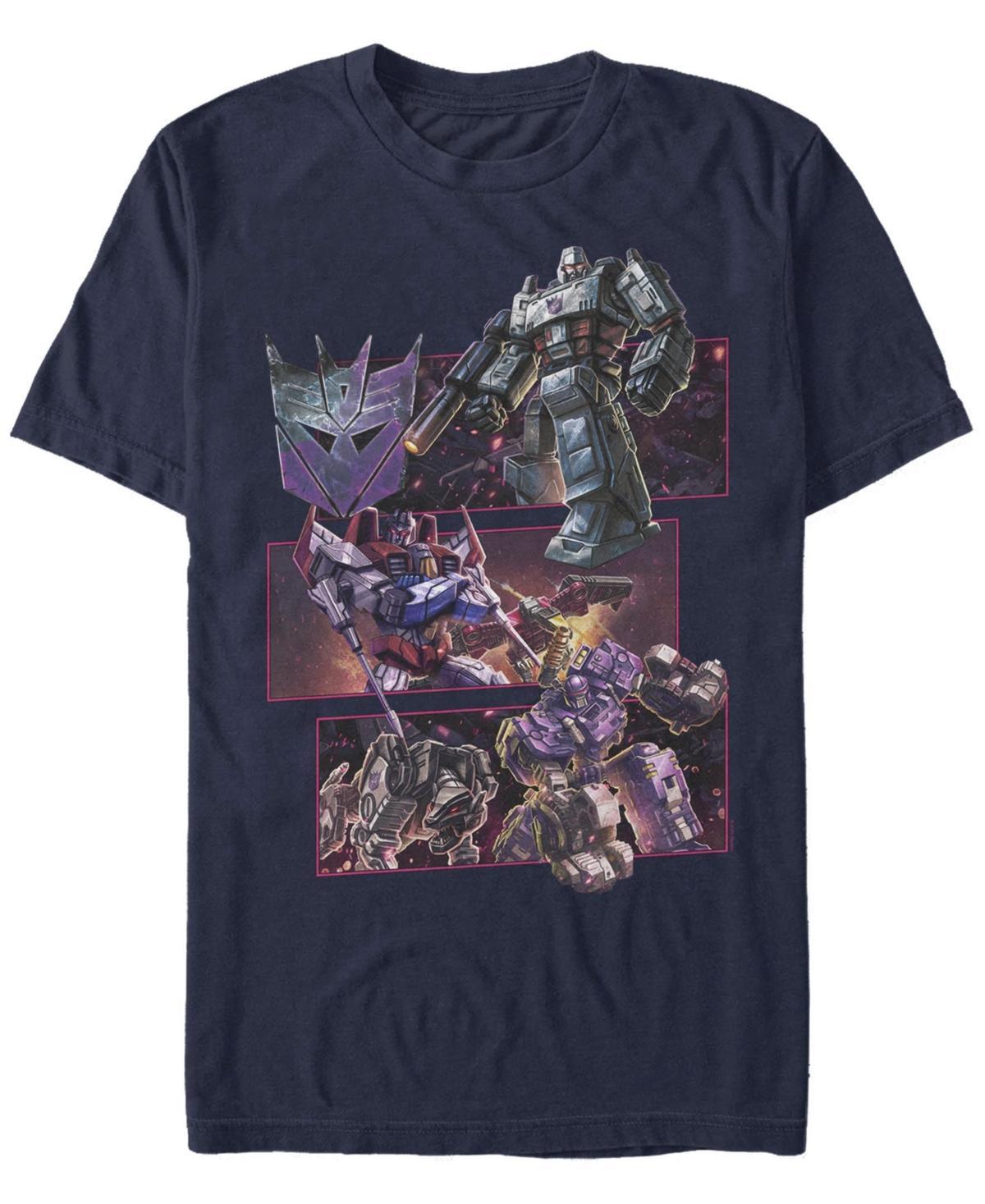 Mens Transformers: War For Cybertron Decepticon Panels Tee Blue Product Image