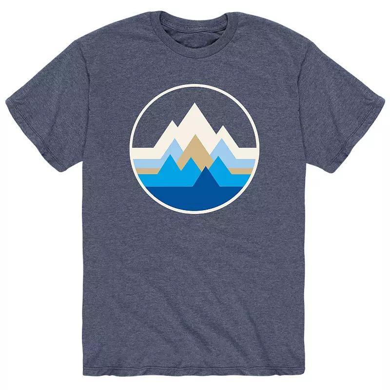 Mens Geo Mountain Circle Tee Blue Product Image