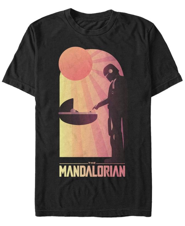 Mens Star Wars The Mandalorian The Child Sunset Meeting Tee Product Image