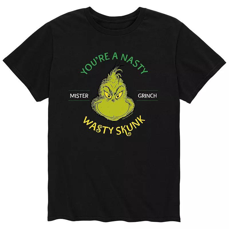 Mens Dr. Seuss The Grinch Youre A Nasty Wasty Skunk Tee Grey Product Image