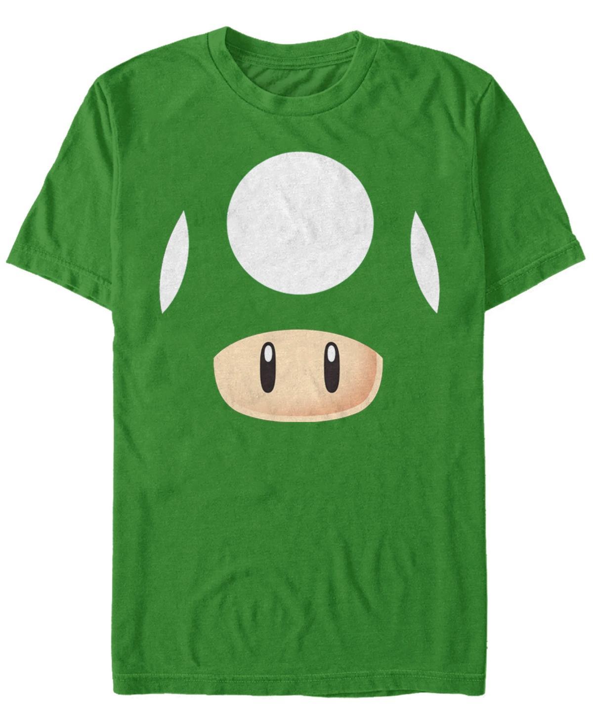 Mens Nintendo Super Mario Green Mushroom Big Face Graphic Tee Product Image