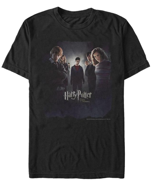 Mens Order of The Phoenix Wands Drawn Movie Poster Tee Black Product Image