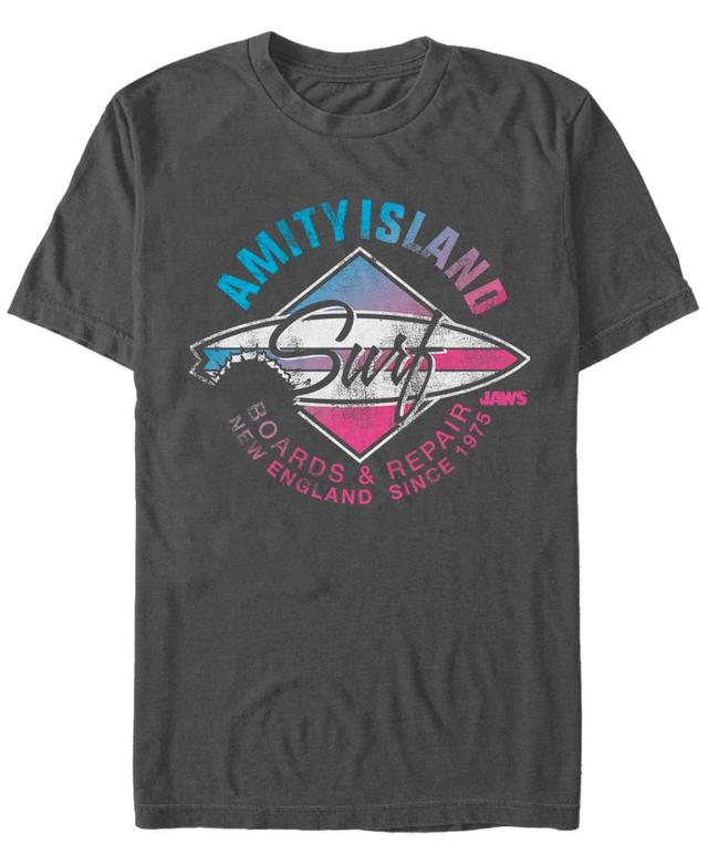 Jaws Mens Distressed Amity Island Short Sleeve T-Shirt Product Image