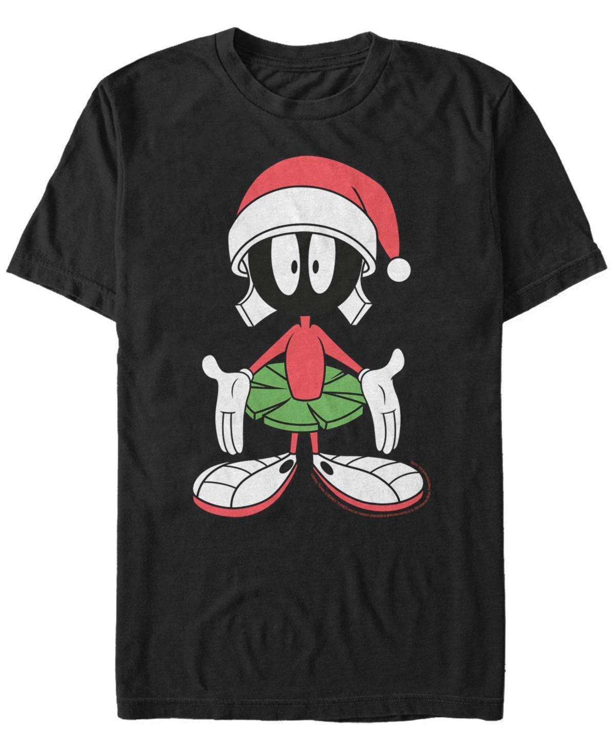 Mens Looney Tunes Christmas Marvin The Martian Santa Hat Portrait Tee Product Image