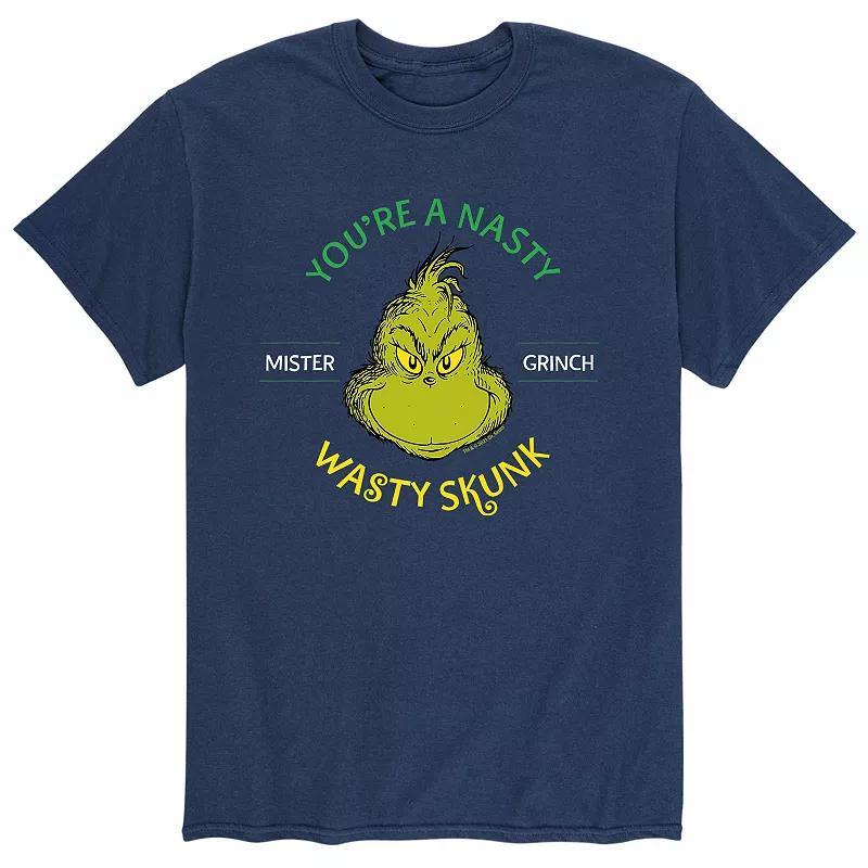 Mens Dr. Seuss The Grinch Youre A Nasty Wasty Skunk Tee Grey Product Image