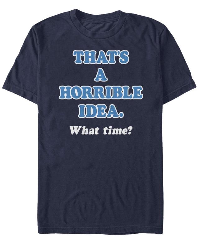 Mens Thats A Horrible Idea Graphic Tee Blue Product Image