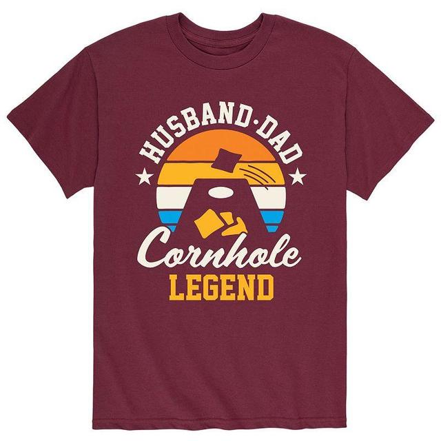 Mens Husband Dad Cornhole Legend Tee Product Image