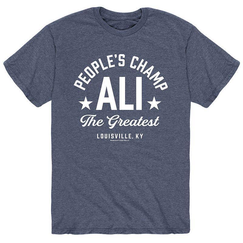 Mens Muhammad Ali Peoples Champ Tee Grey Blue Product Image