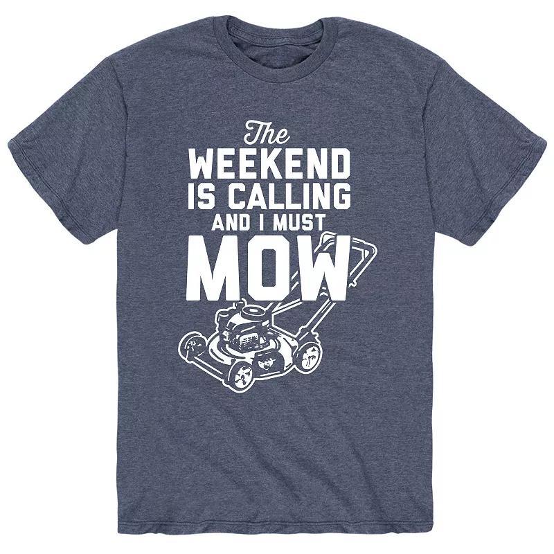 Mens Weekend Is Calling I Must Mow Tee Product Image