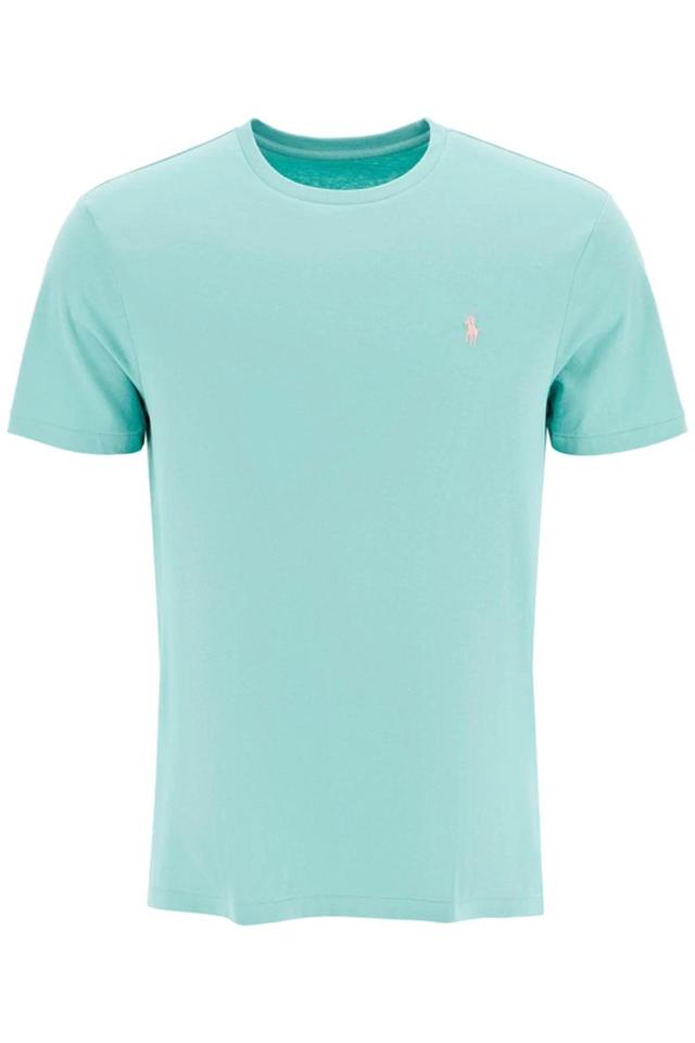 POLO RALPH LAUREN Custom Slim Fit T-shirt With Logo In Green Product Image