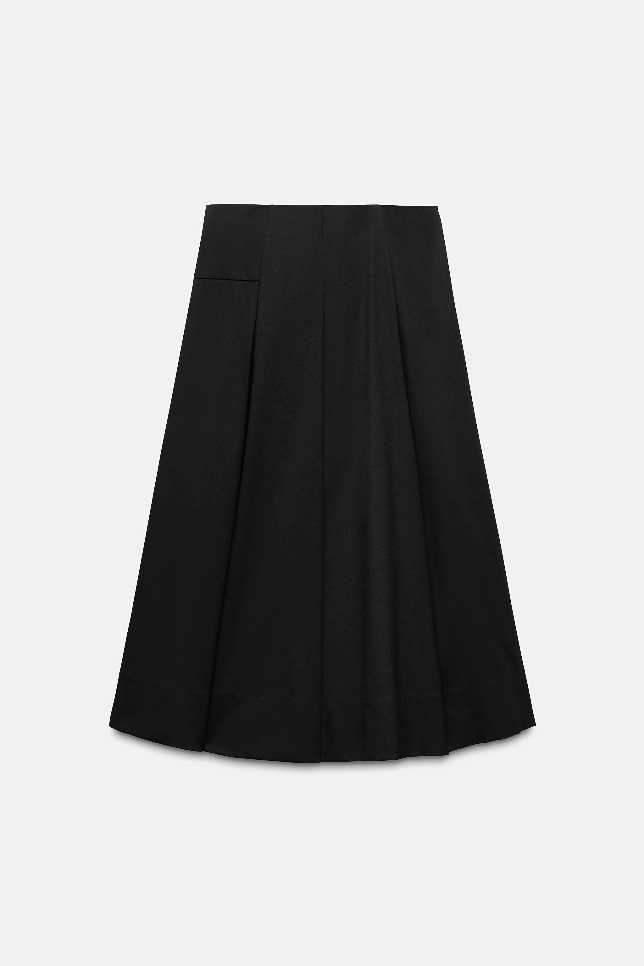 BOX PLEAT MIDI SKIRT ZW COLLECTION Product Image