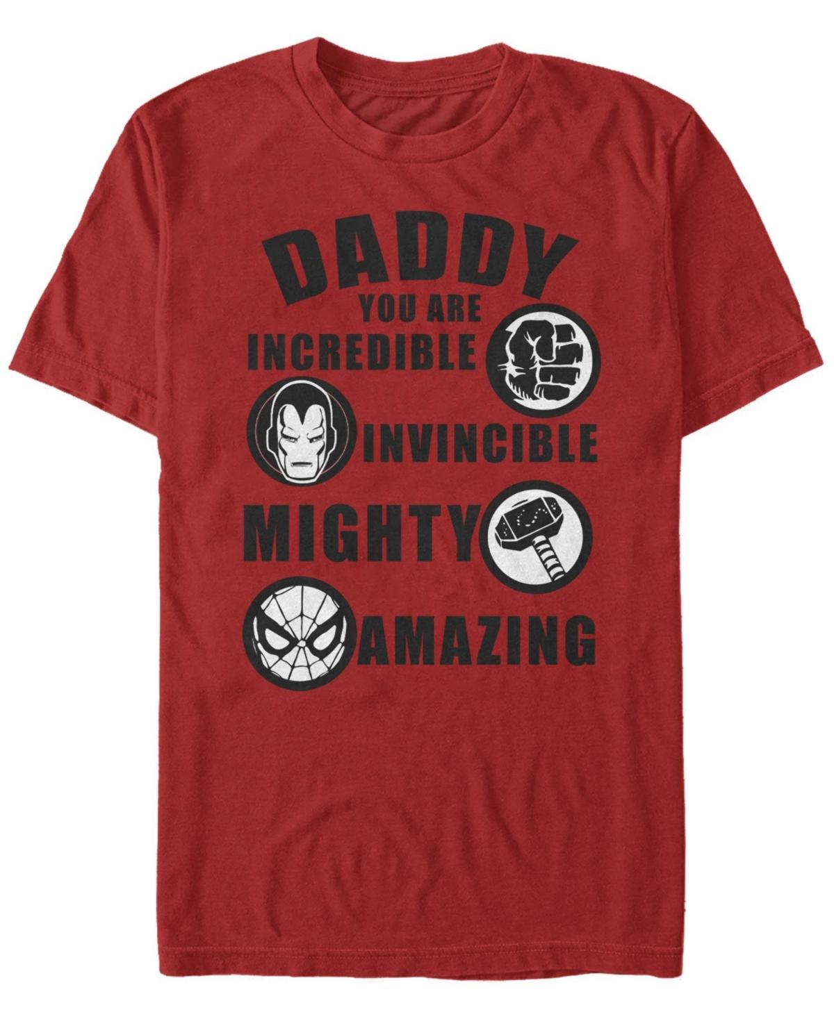 Mens Marvel Daddy You Are Incredible Invincible Mighty Amazing Graphic Tee Product Image