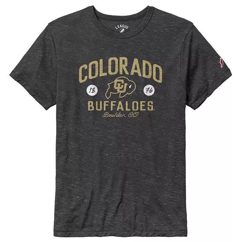 Mens League Collegiate Wear Heather Charcoal Colorado Buffaloes Bendy Arch Victory Falls Tri-Blend T-Shirt Product Image