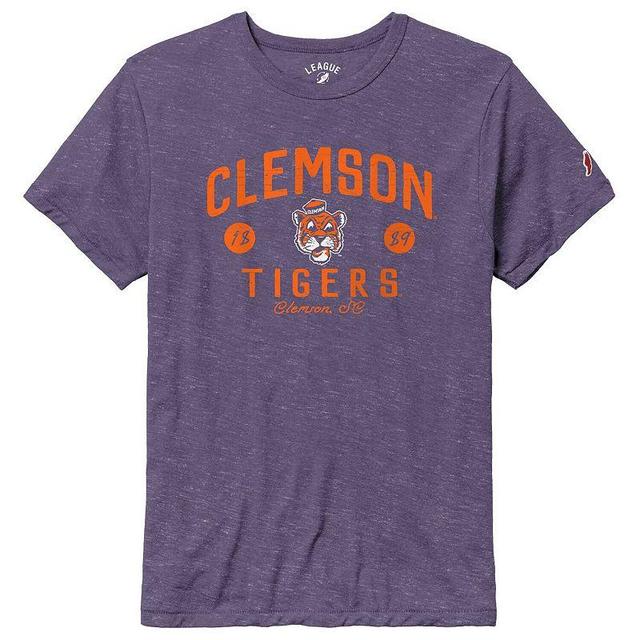 Mens League Collegiate Wear Heather Clemson Tigers Bendy Arch Victory Falls Tri-Blend T-Shirt Product Image