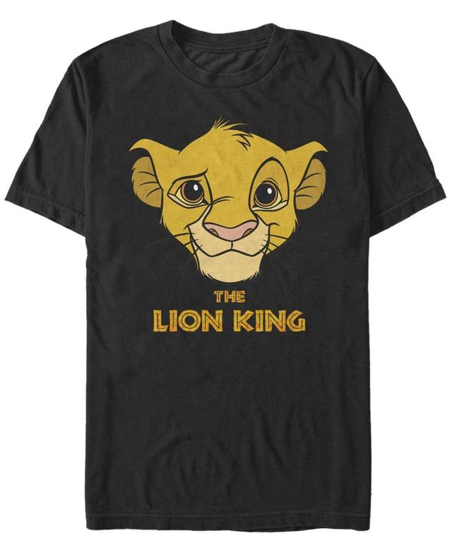 Mens Disneys The Lion King Simba Smile Face Tee Blue Product Image