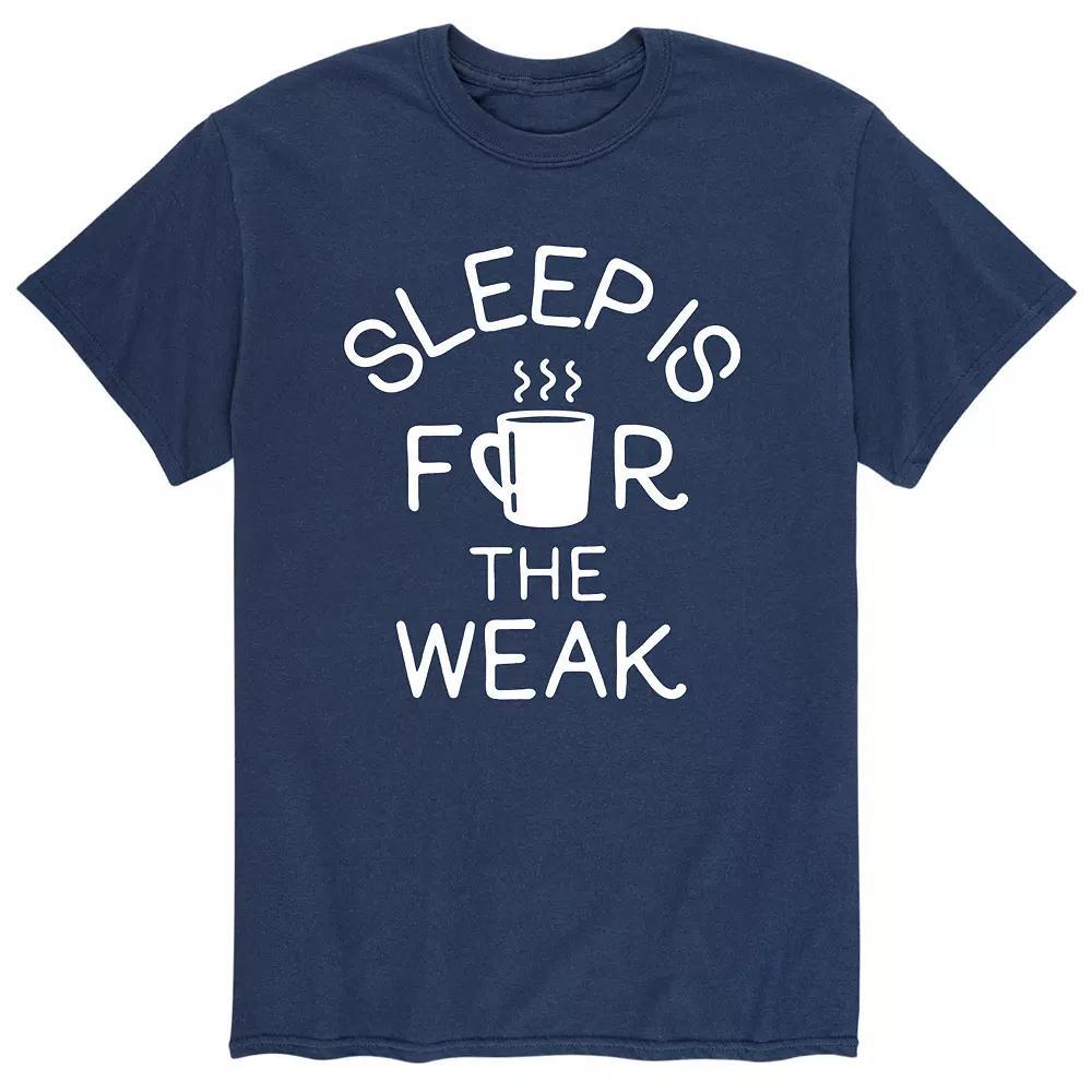 Men's Sleep Is For The Weak Tee, Size: XL, Blue Product Image