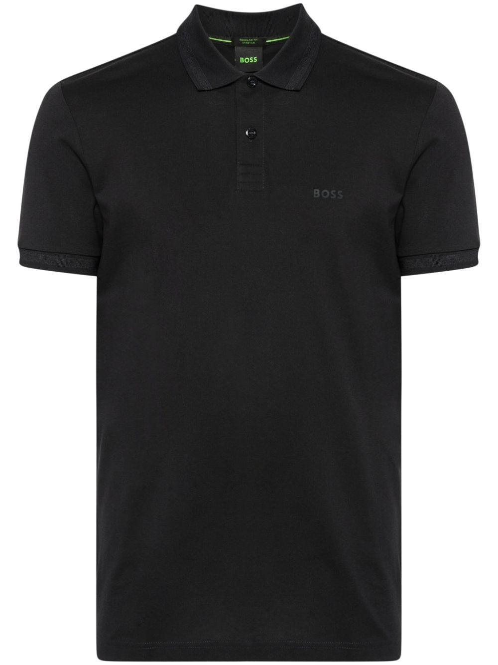 Piqué-weave Cotton Polo Shirt In Blue Product Image