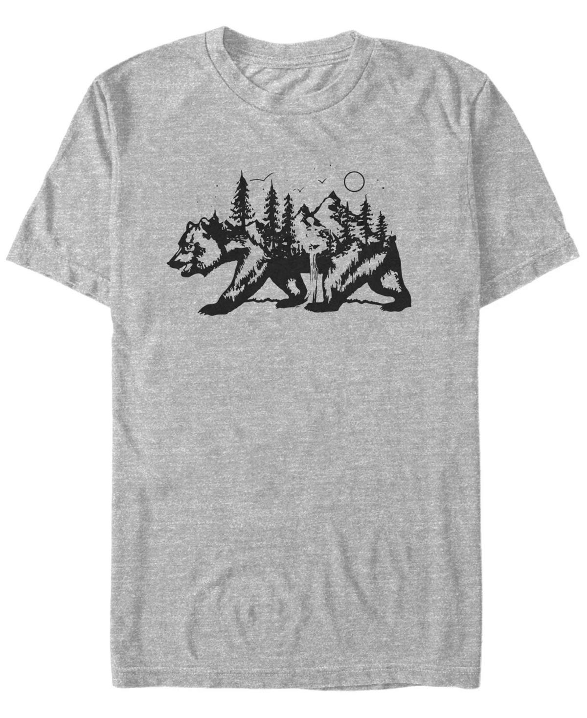 Mens Bear Forest Fill Tee Athletic Grey Product Image