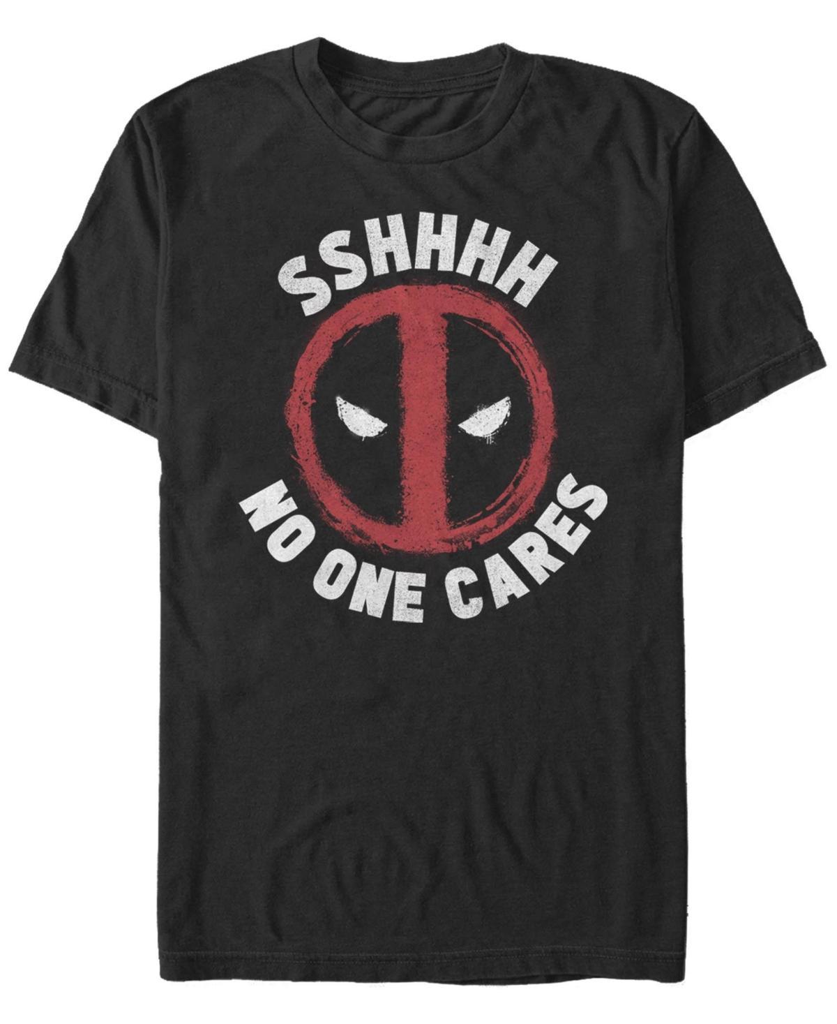 Mens Marvel Deadpool Logo SSHHHH No One Cares Tee Product Image