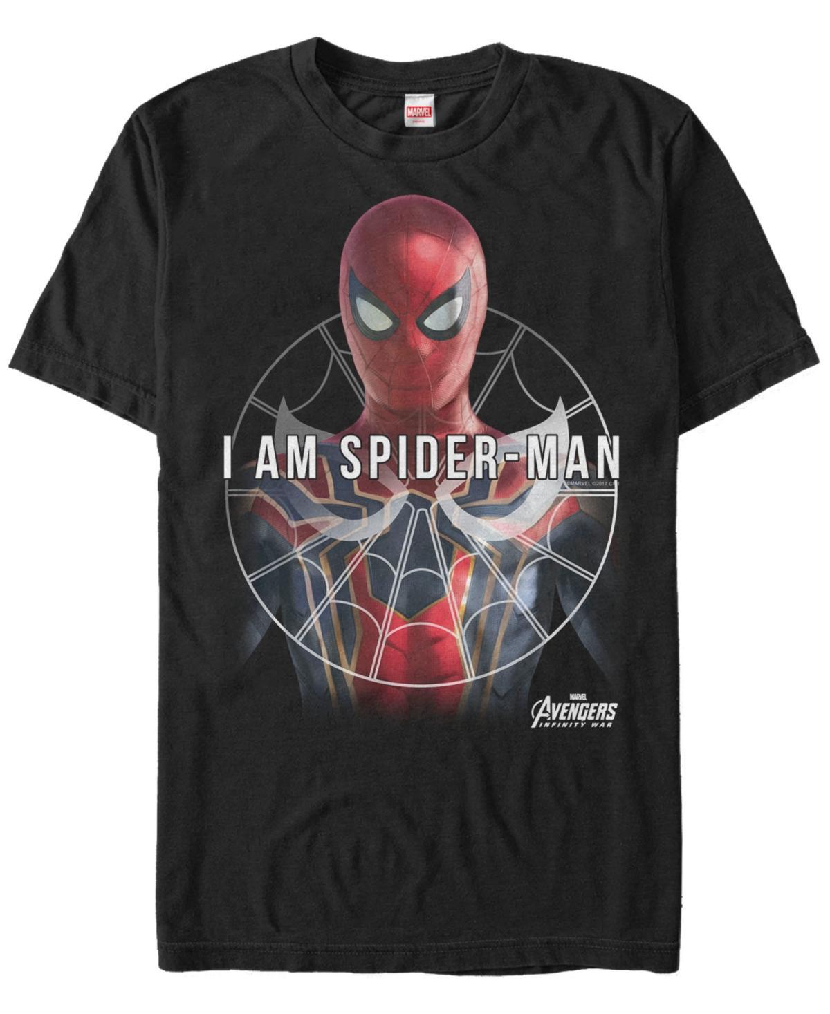 Mens Marvel Avengers Infinity War Spider-Man Short Sleeve Graphic Tee Black Product Image